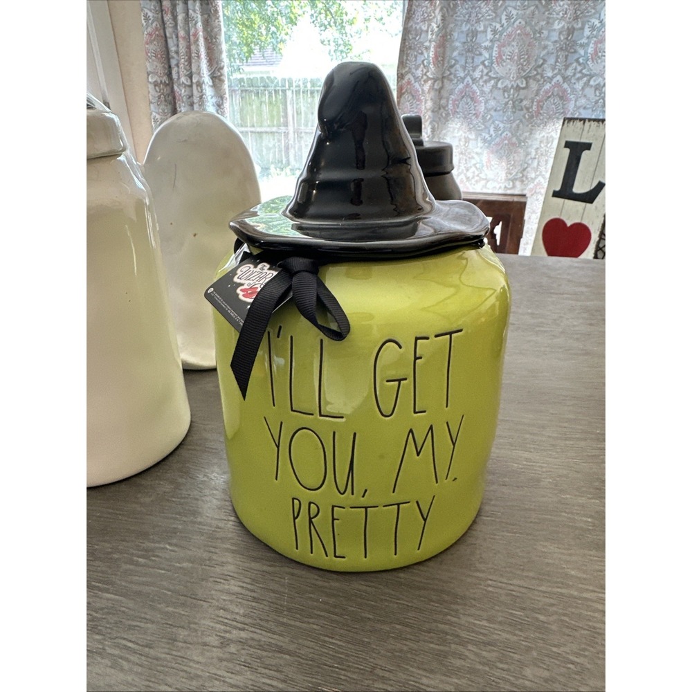 Rae Dunn Wizard of Oz "I'll Get You My Pretty" Canister Wicked Witch Hat Lid